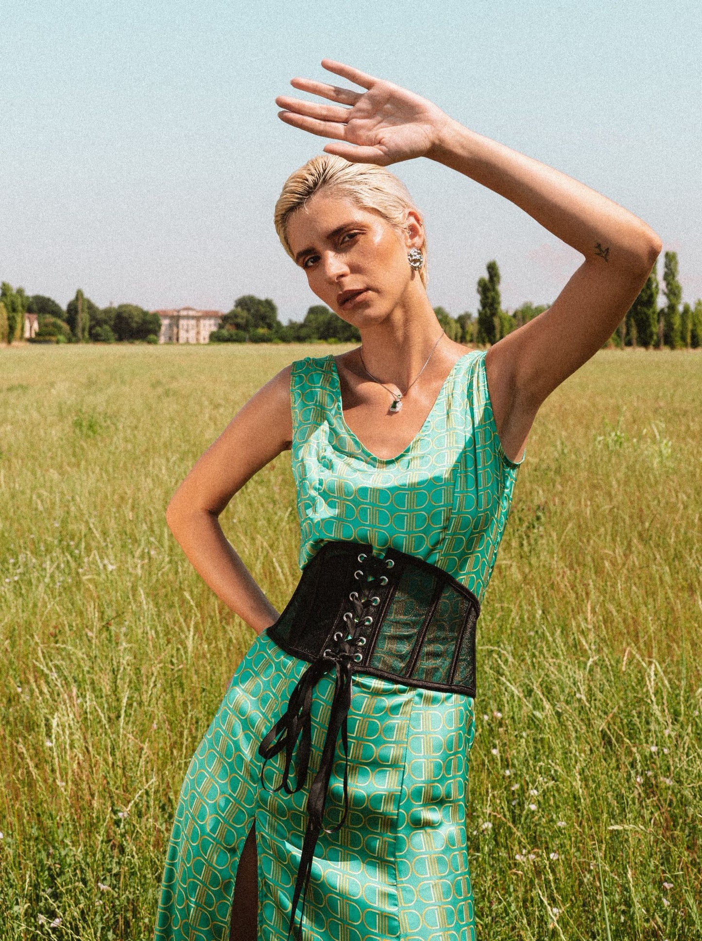 Green Logo Dress
