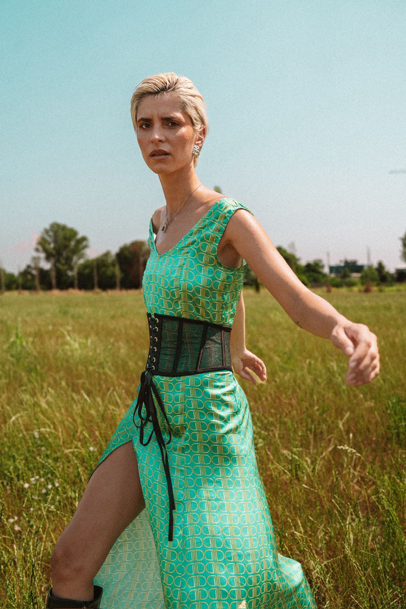 Green Logo Dress