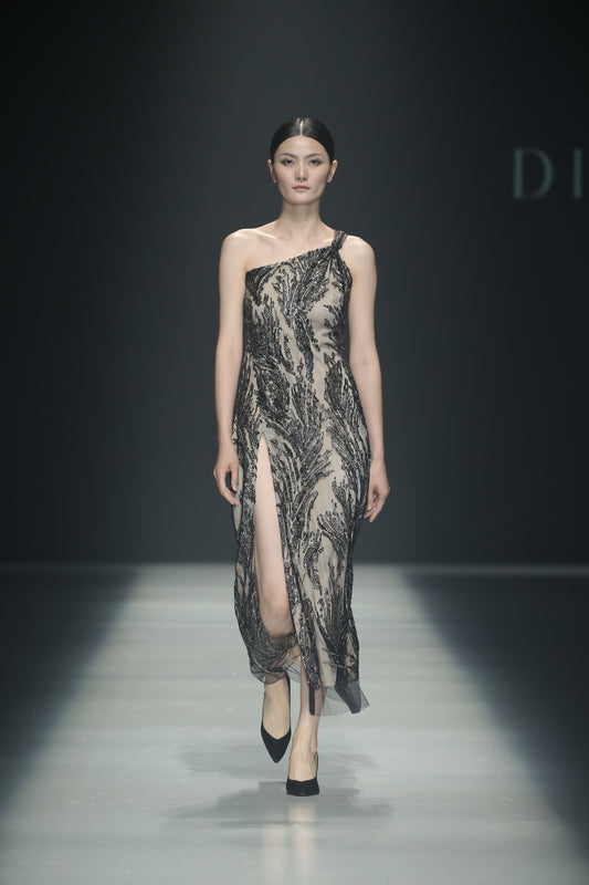Dress one shoulder Pizzo - dieppacouture