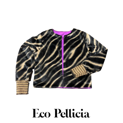 Violet of Eco Pelle Crop Jacket - dieppacouture