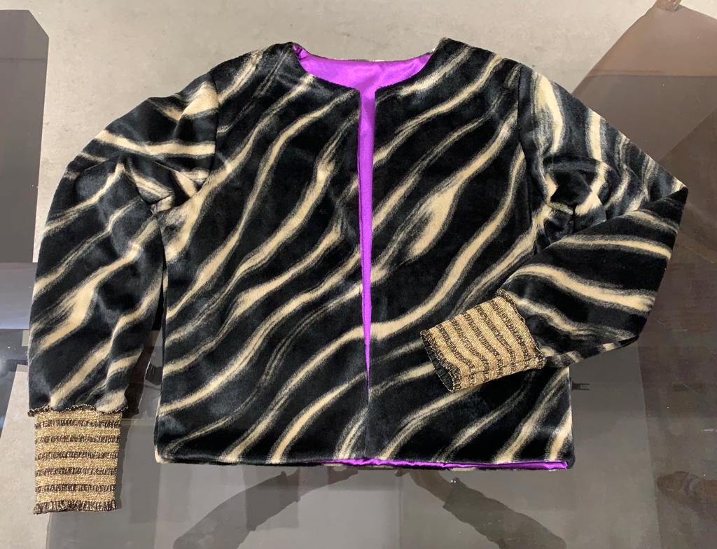 Violet of Eco Pelle Crop Jacket - dieppacouture